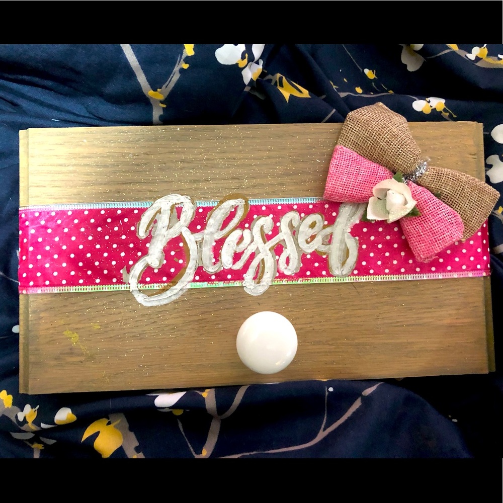 Handmade Farmhouse decor, Blessed Sign